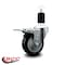 Service Caster 3.5'' Black Poly Swivel 1-1/2'' Expanding Stem Caster Total Lock Brake SCC-EXTTL20S3514-PPUB-BLK-112 - alternate 4